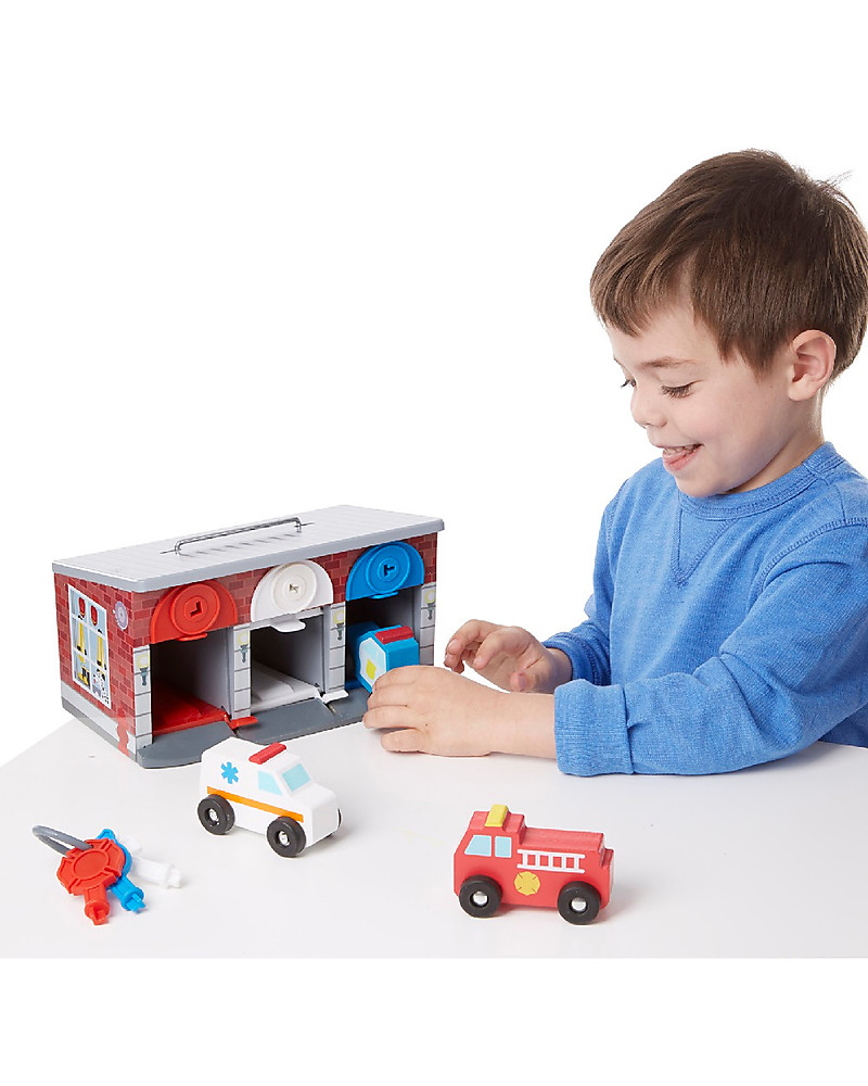 melissa and doug wooden car garage